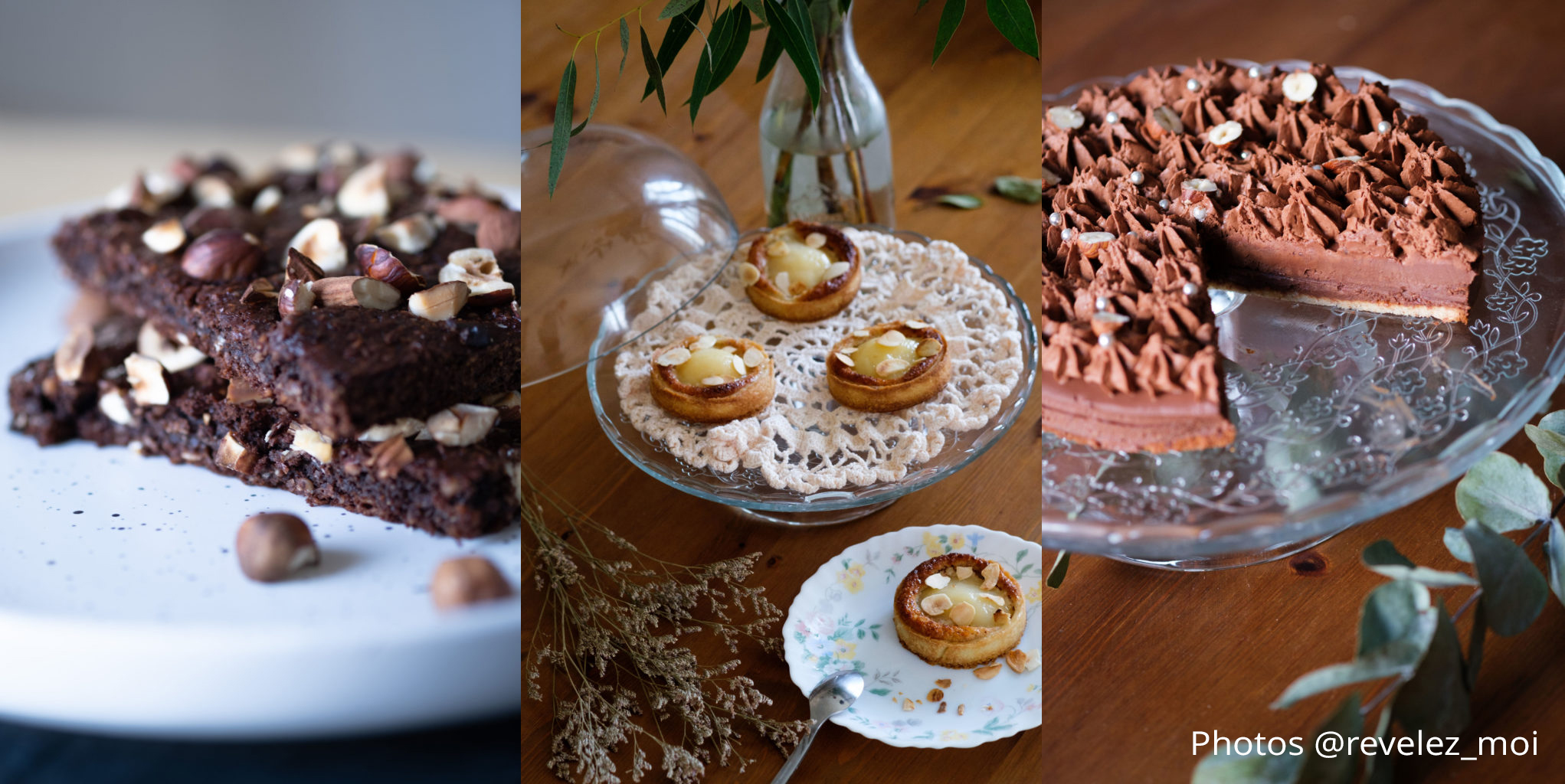 Ensemble de gateaux vegan